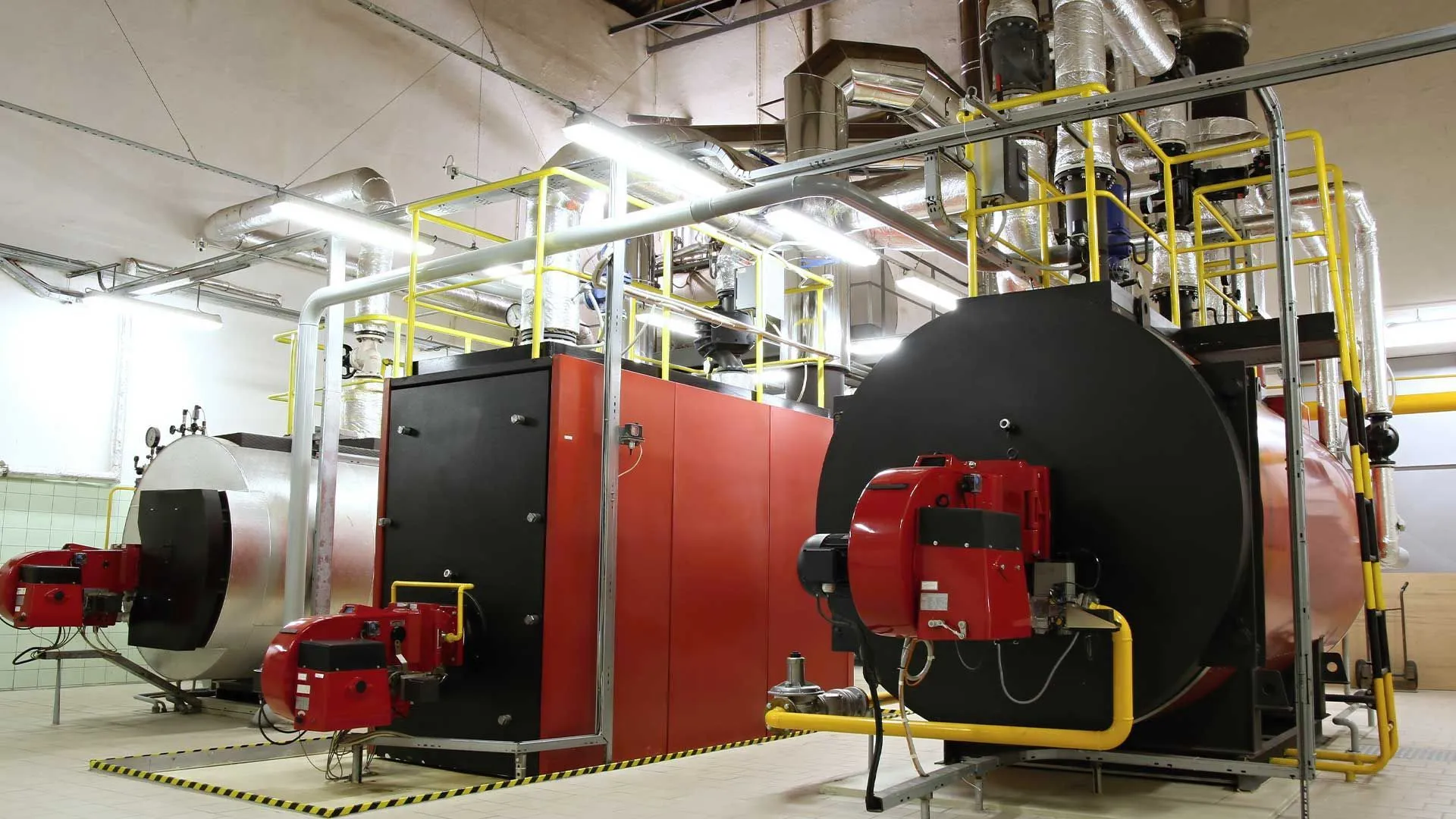 Commercial boiler system serviced by our team